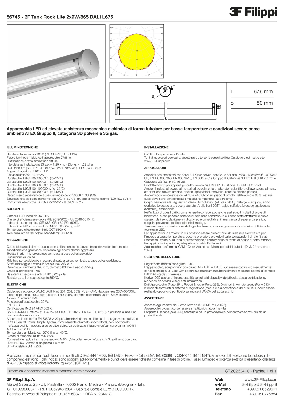 56745 - 3F Tank Rock Lite 2x9W-865 DALI L675 - Datasheet - it