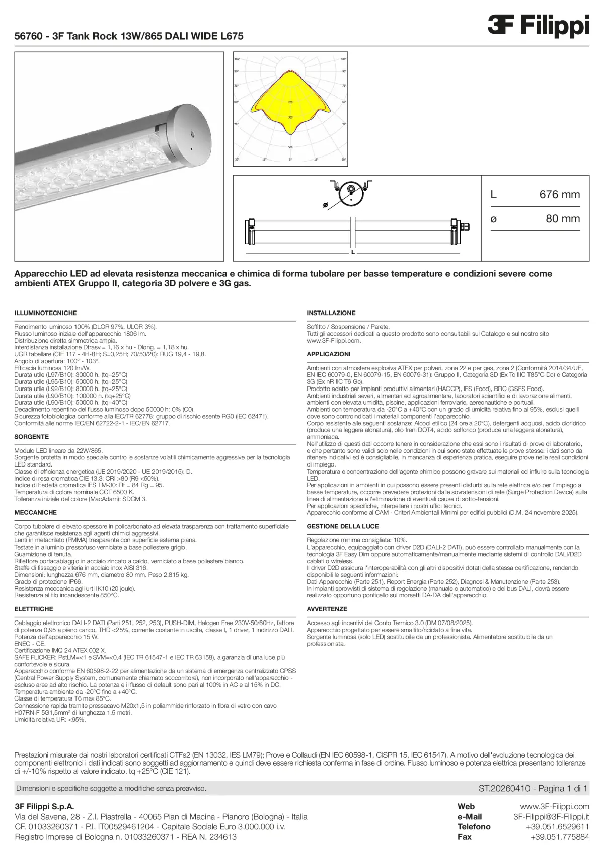 56760 - 3F Tank Rock 13W-865 DALI WIDE L675 - Datasheet - it