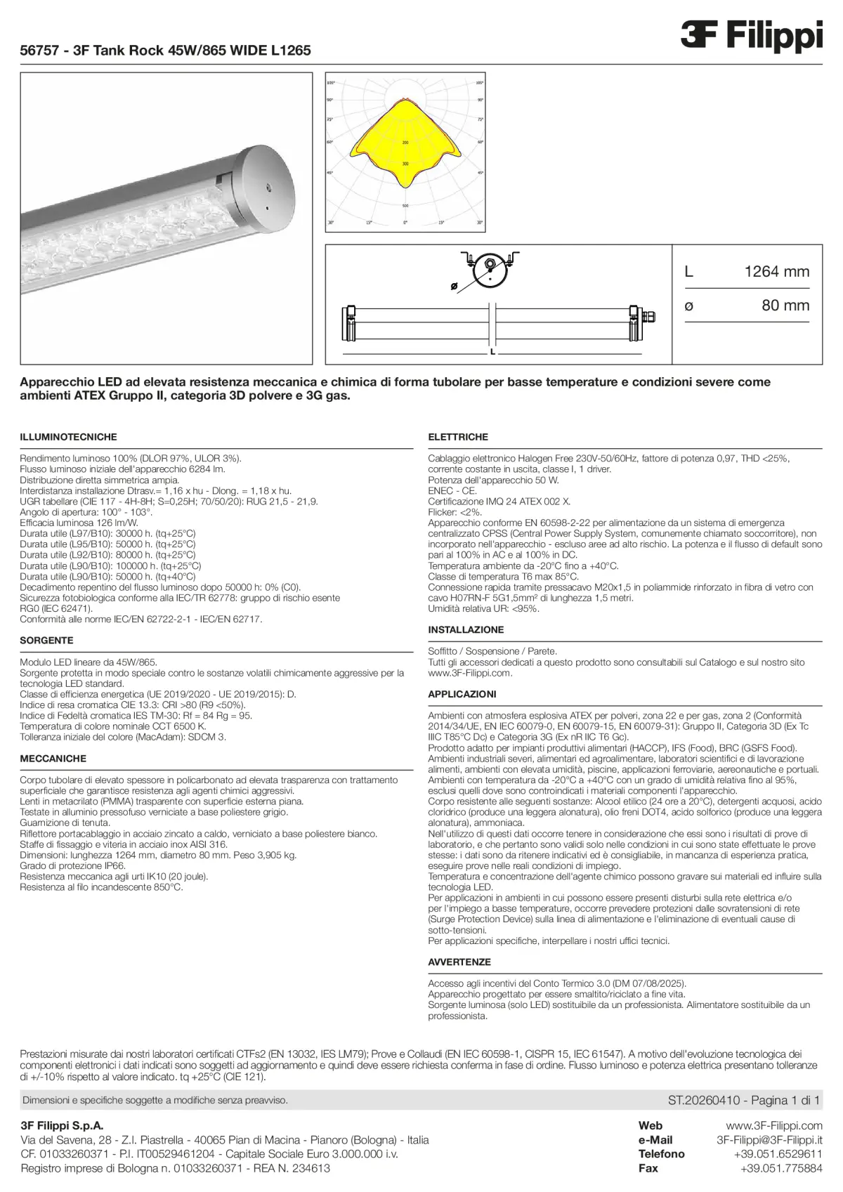 56757 - 3F Tank Rock 45W-865 WIDE L1265 - Datasheet - it