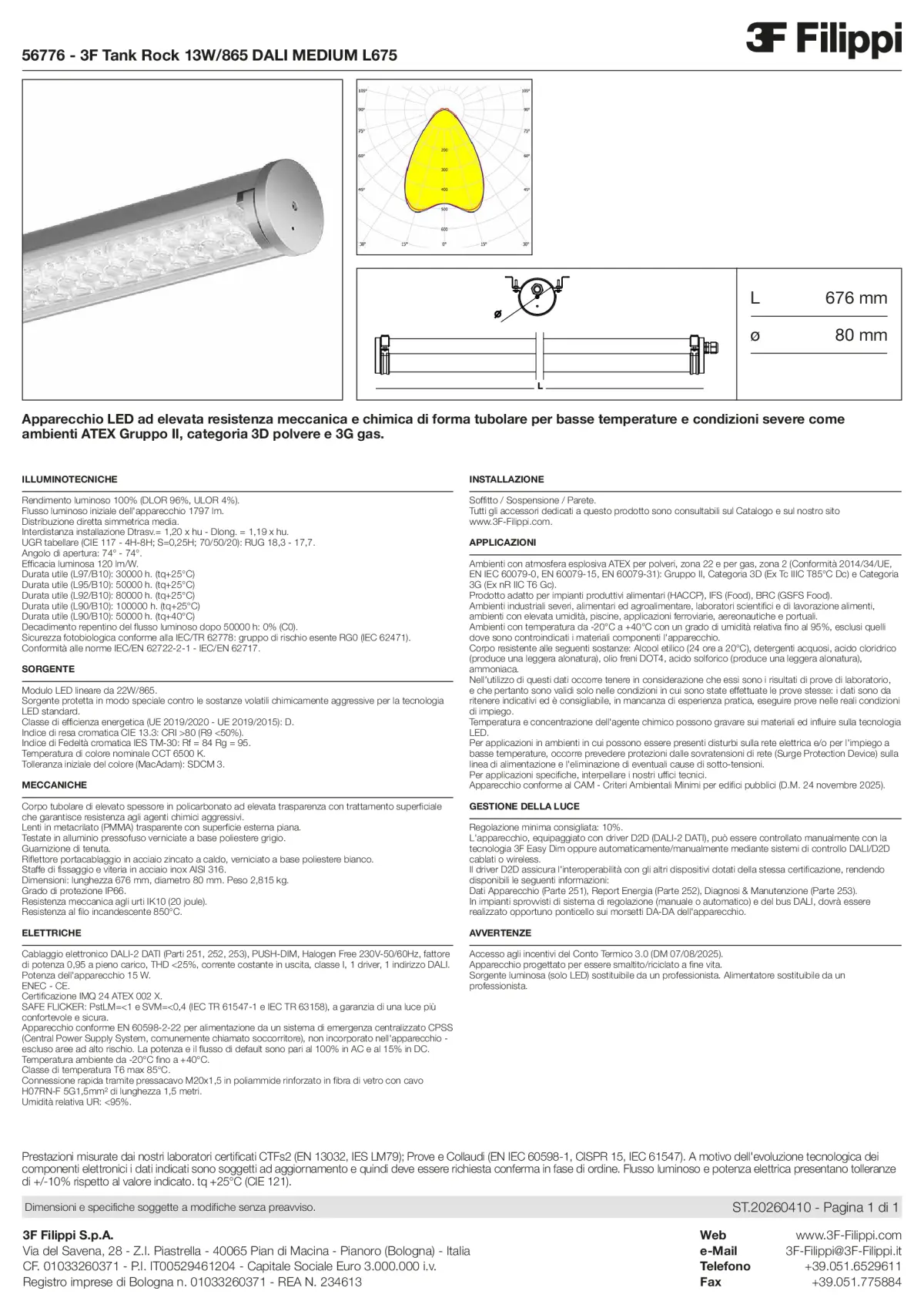 56776 - 3F Tank Rock 13W-865 DALI MEDIUM L675 - Datasheet - it
