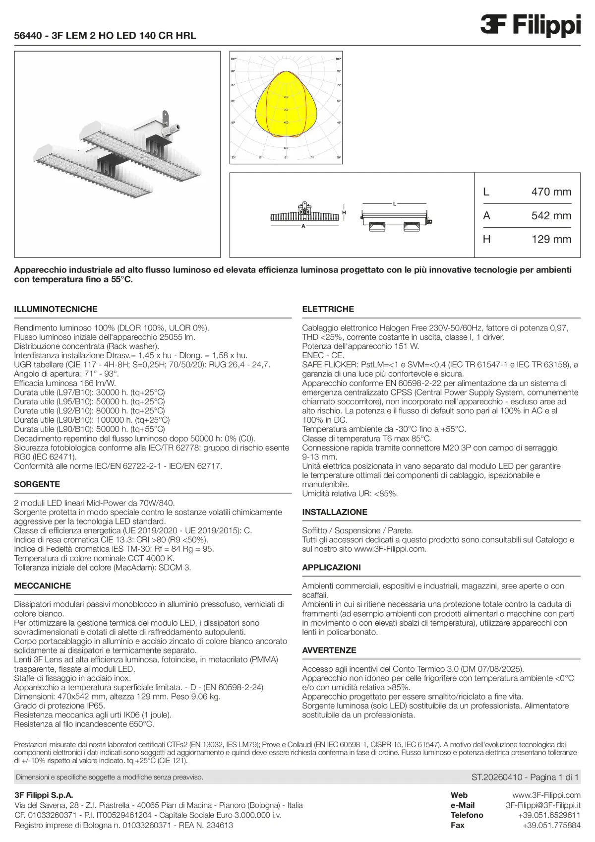 56440 - 3F LEM 2 HO LED 140 CR HRL - Datasheet - it