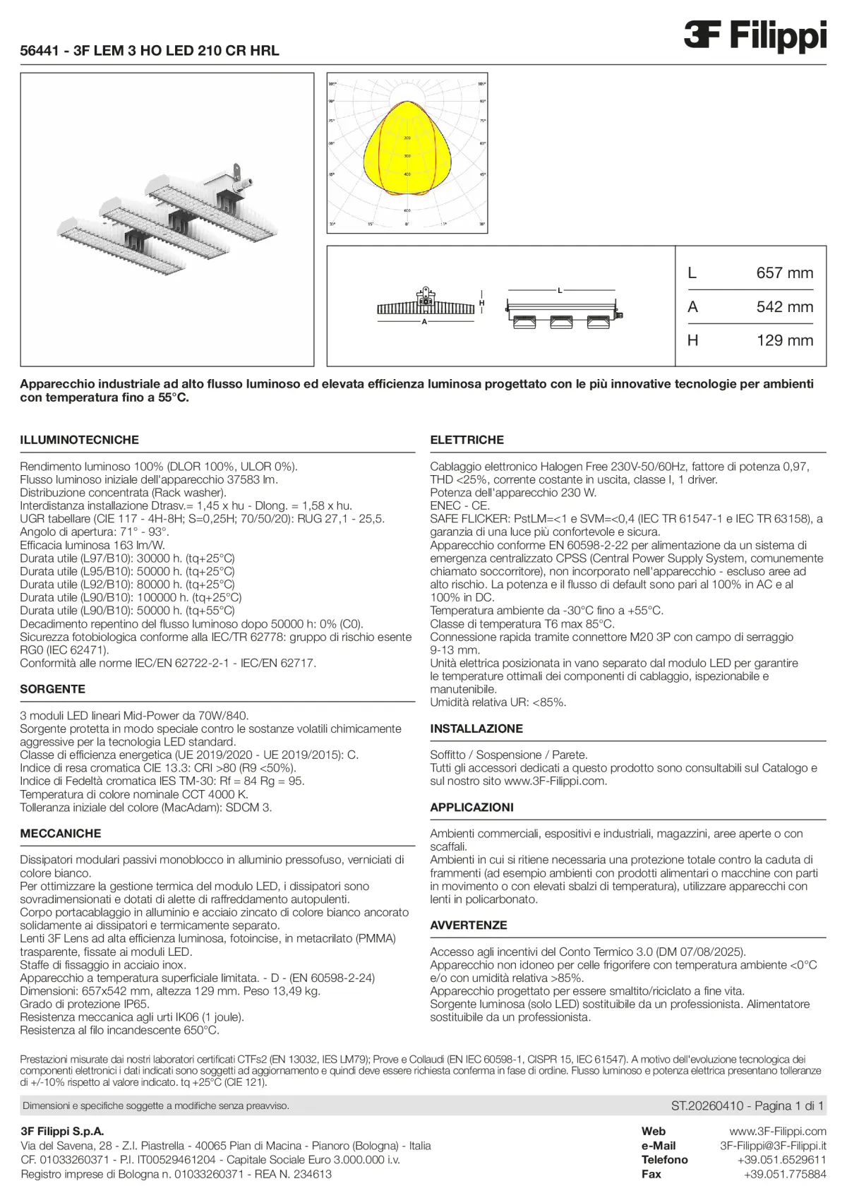 56441 - 3F LEM 3 HO LED 210 CR HRL - Datasheet - it