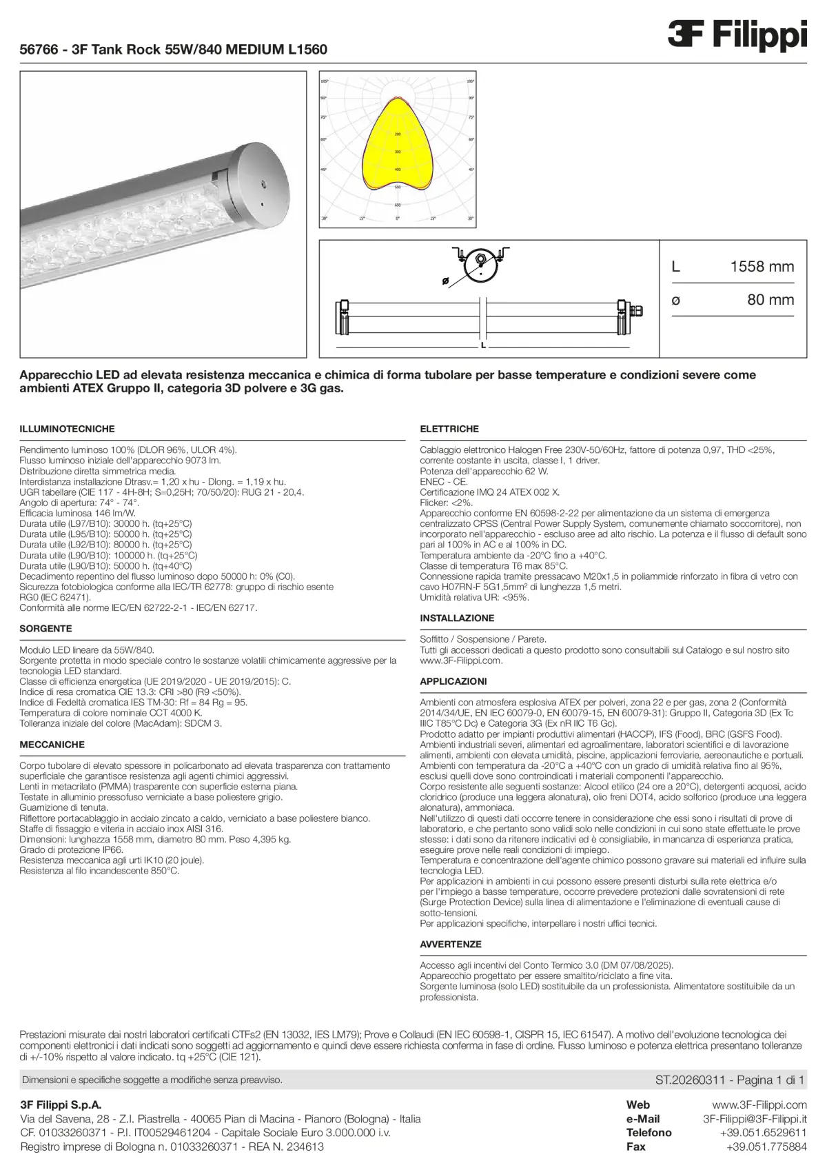 56766 - 3F Tank Rock 55W-840 MEDIUM L1560 - Datasheet - it
