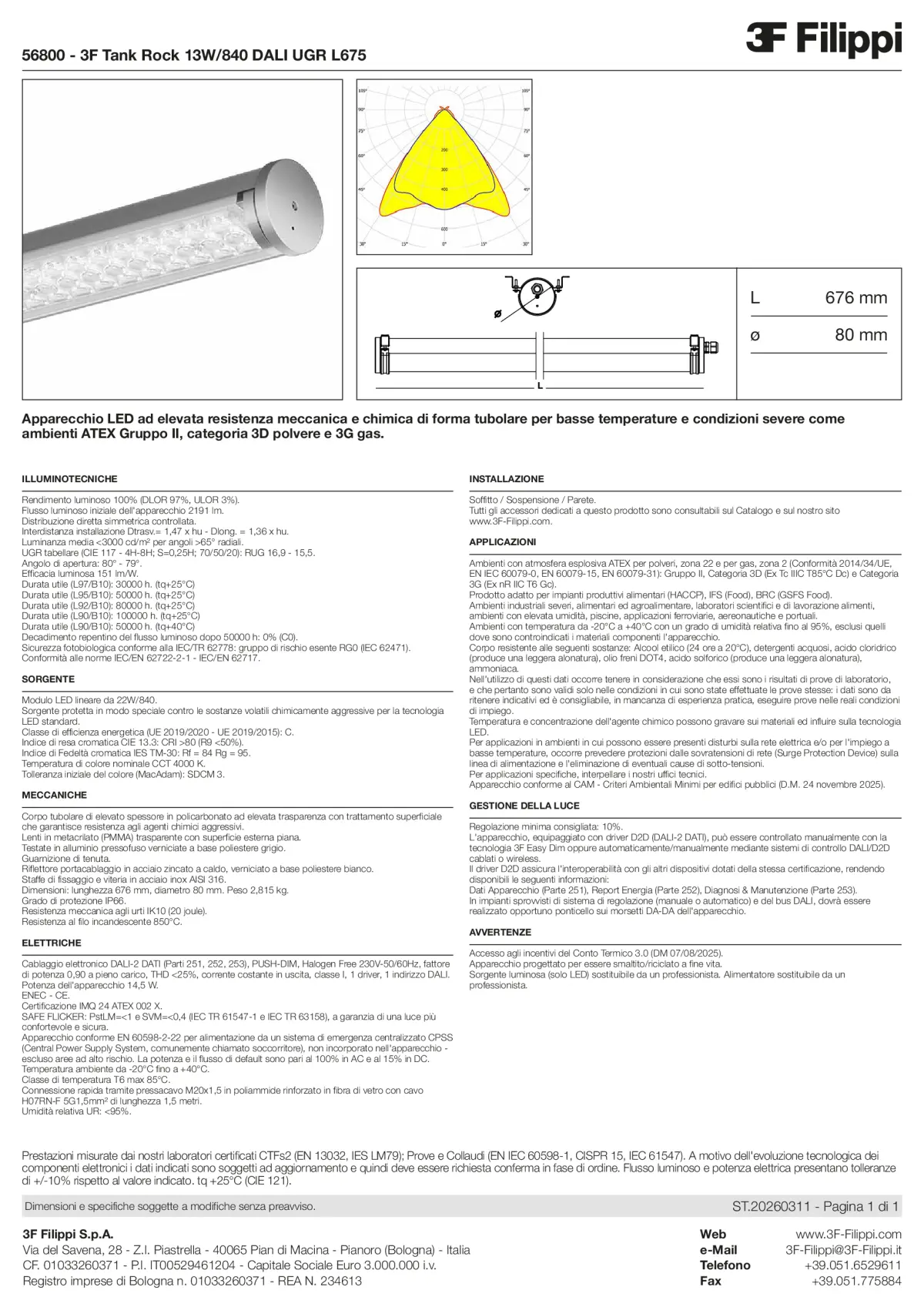 56800 - 3F Tank Rock 13W-840 DALI UGR L675 - Datasheet - it