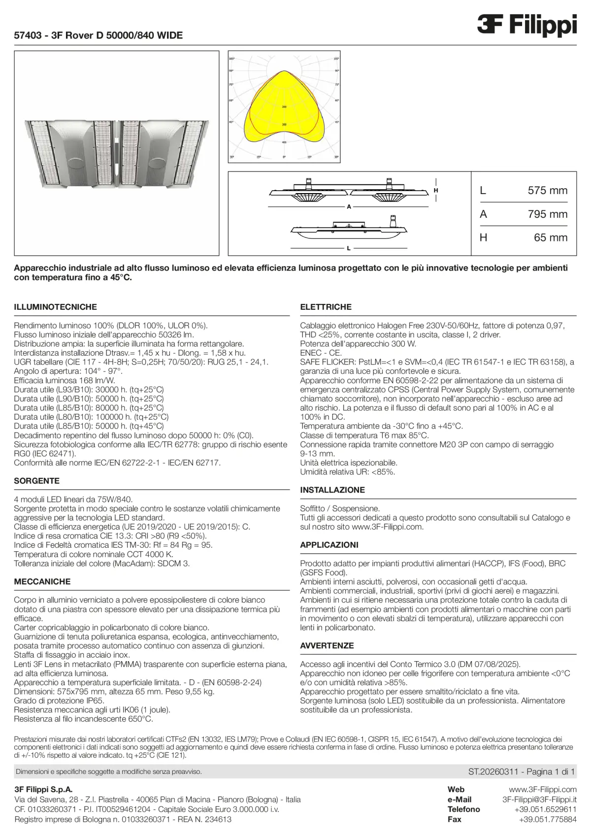 57403 - 3F Rover D 50000-840 WIDE - Datasheet - it