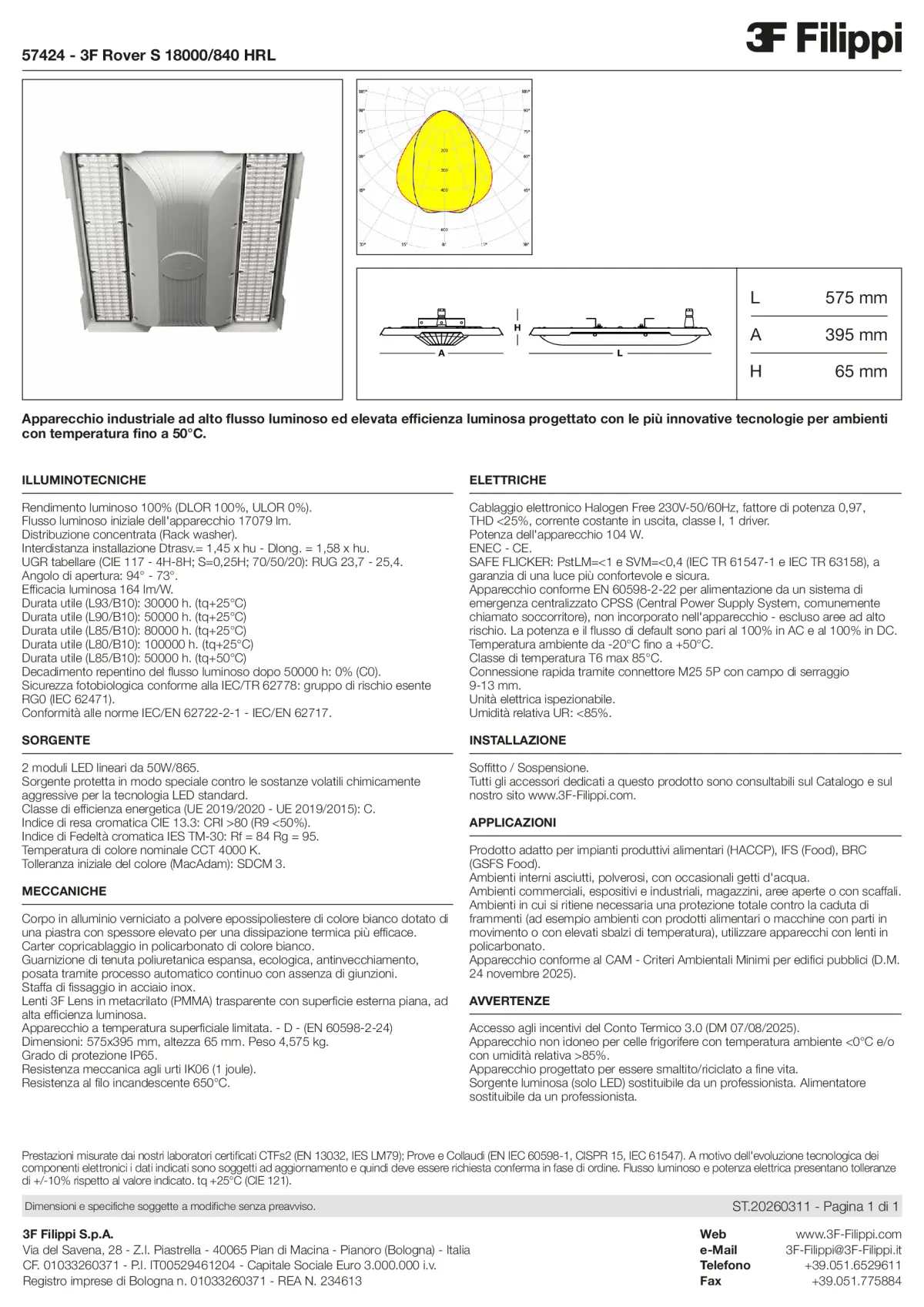57424 - 3F Rover S 18000-840 HRL - Datasheet - it