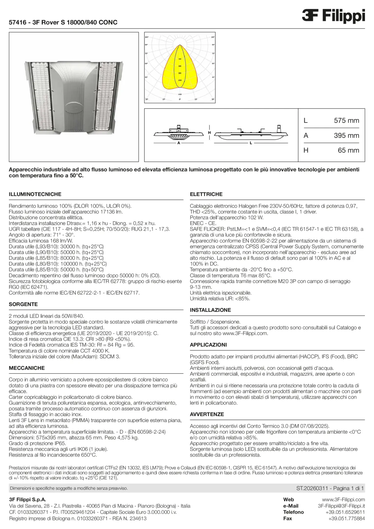 57416 - 3F Rover S 18000-840 CONC - Datasheet - it