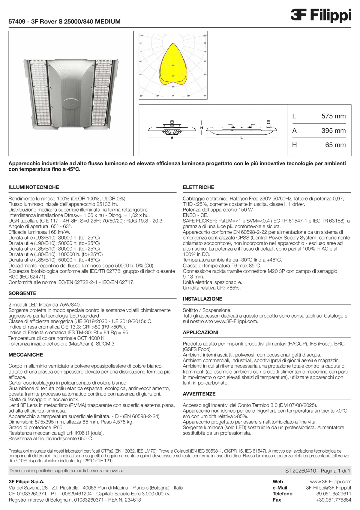 57409 - 3F Rover S 25000-840 MEDIUM - Datasheet - it