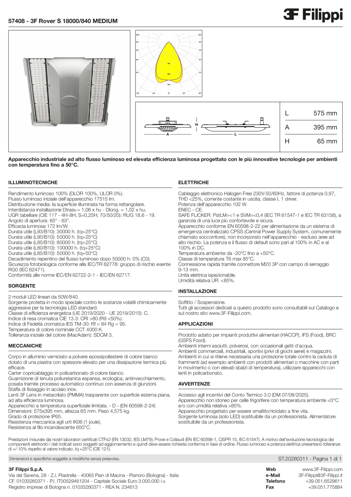 57408 - 3F Rover S 18000-840 MEDIUM - Datasheet - it