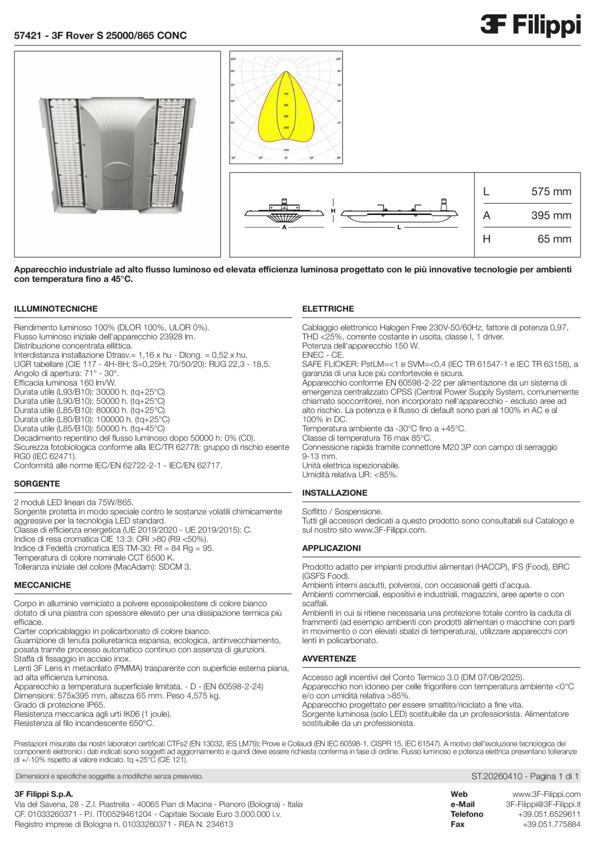 57421 - 3F Rover S 25000-865 CONC - Datasheet - it
