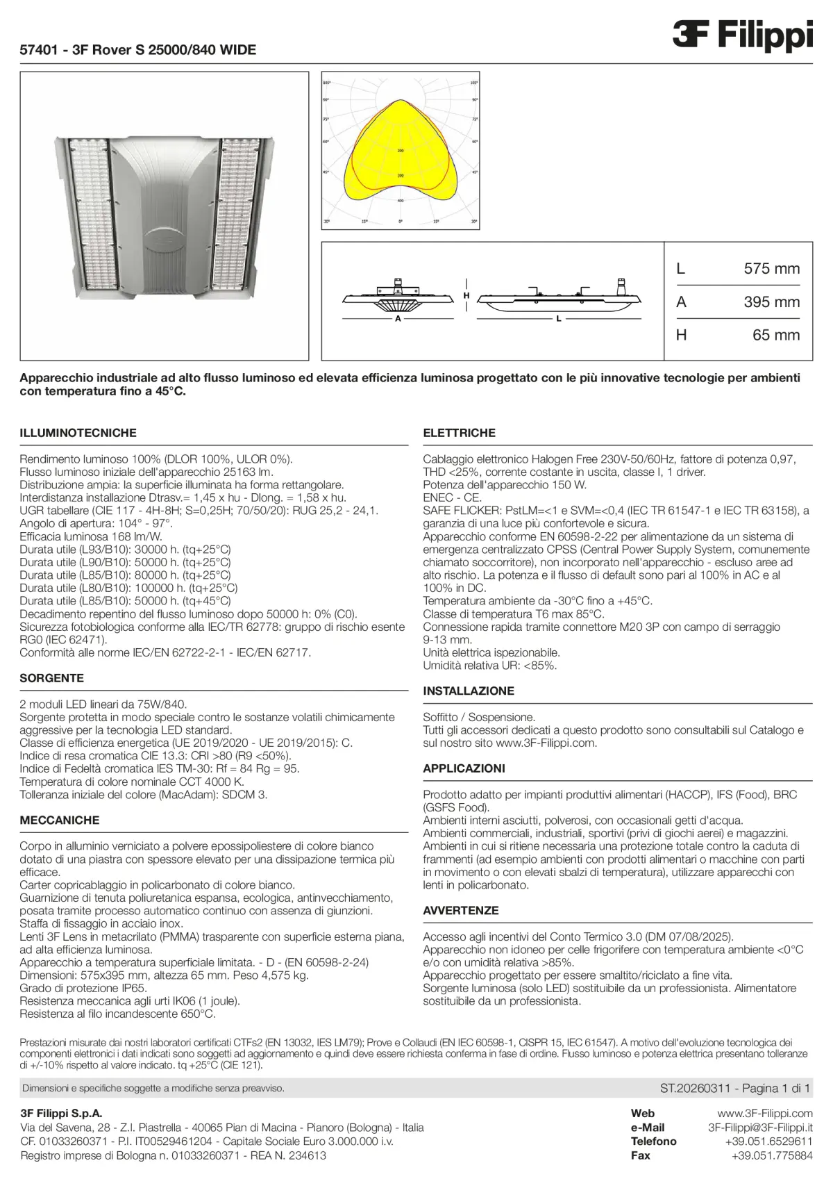 57401 - 3F Rover S 25000-840 WIDE - Datasheet - it