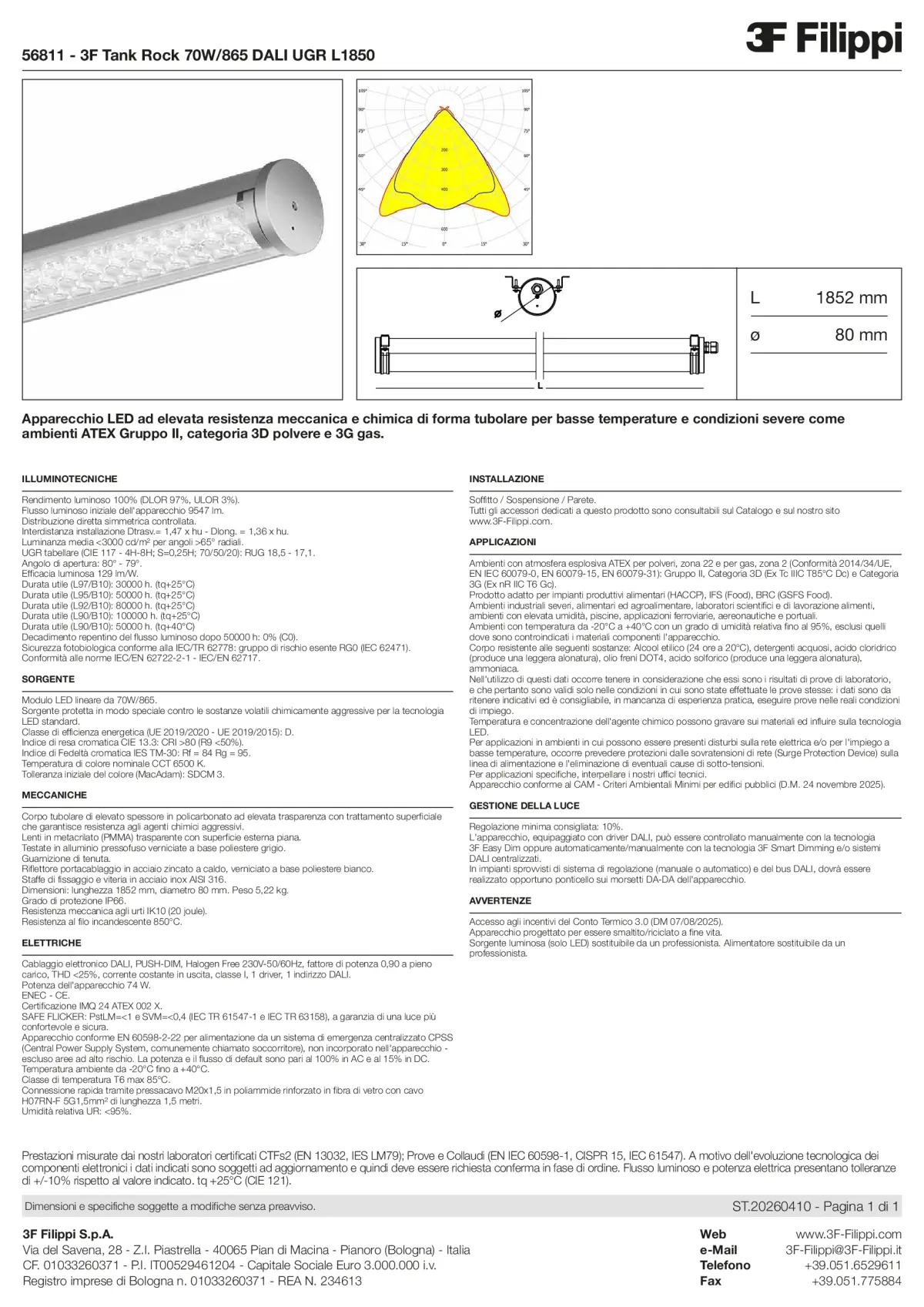 56811 - 3F Tank Rock 70W-865 DALI UGR L1850 - Datasheet - it