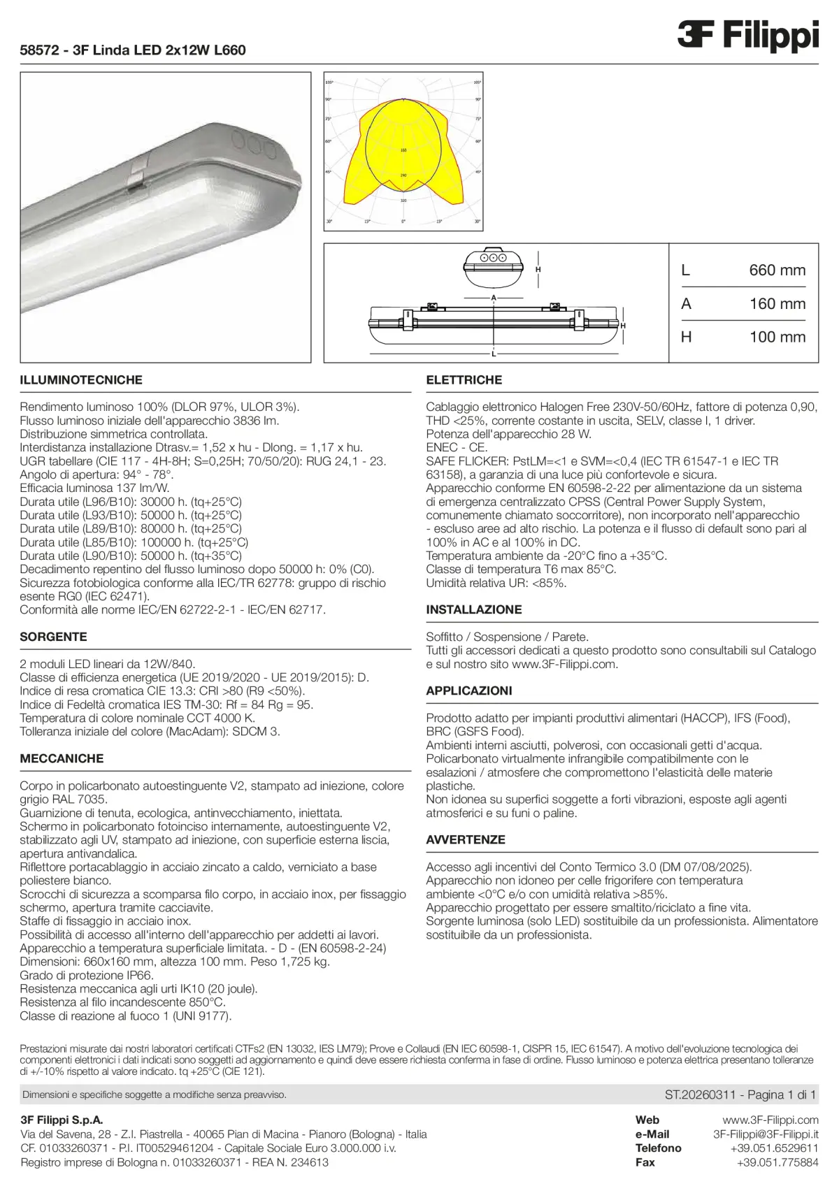 58572 - 3F Linda LED 2x12W L660 - Datasheet - it