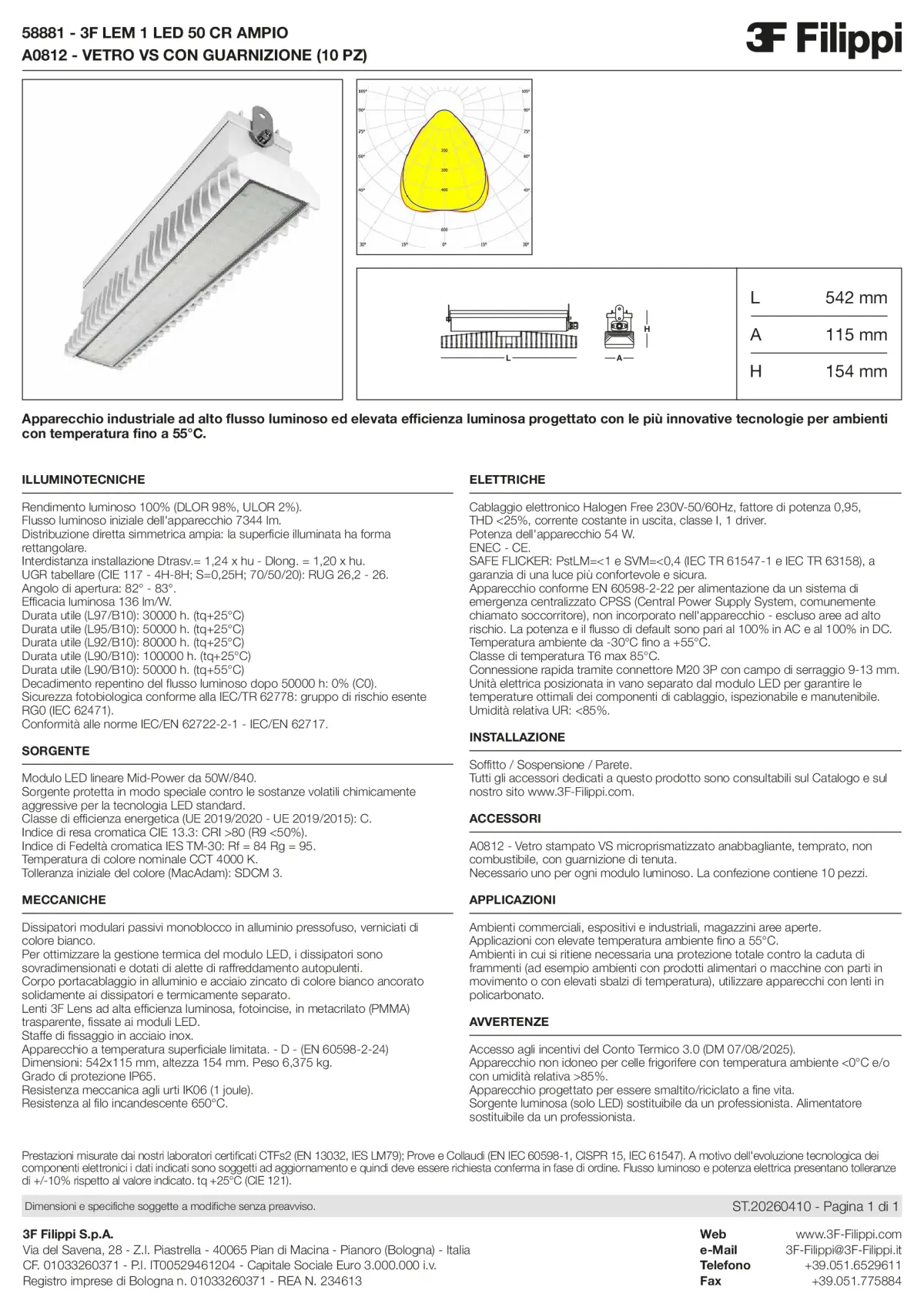 58881+A0812 - 3F LEM 1 LED 50 CR AMPIO + VS - Datasheet - it
