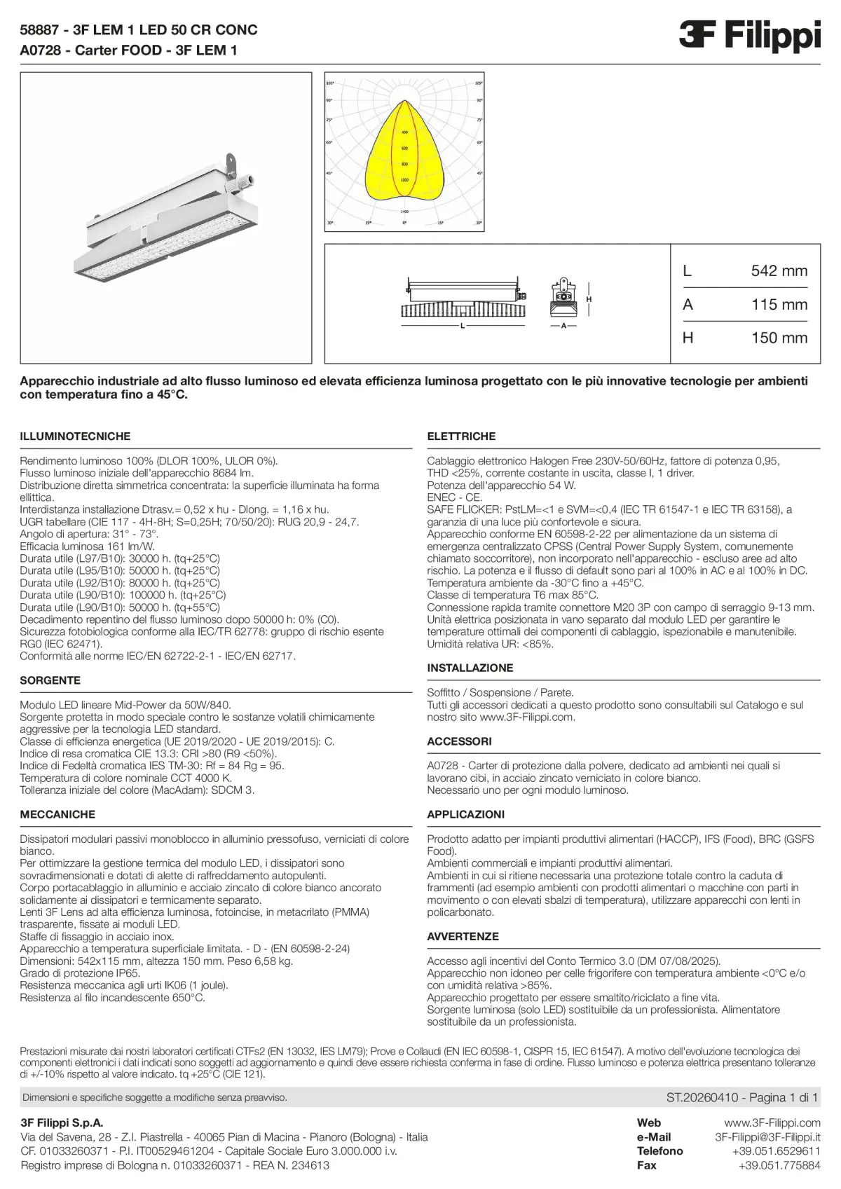 58887+A0728 - 3F LEM 1 LED 50 CR CONC + FOOD - Datasheet - it