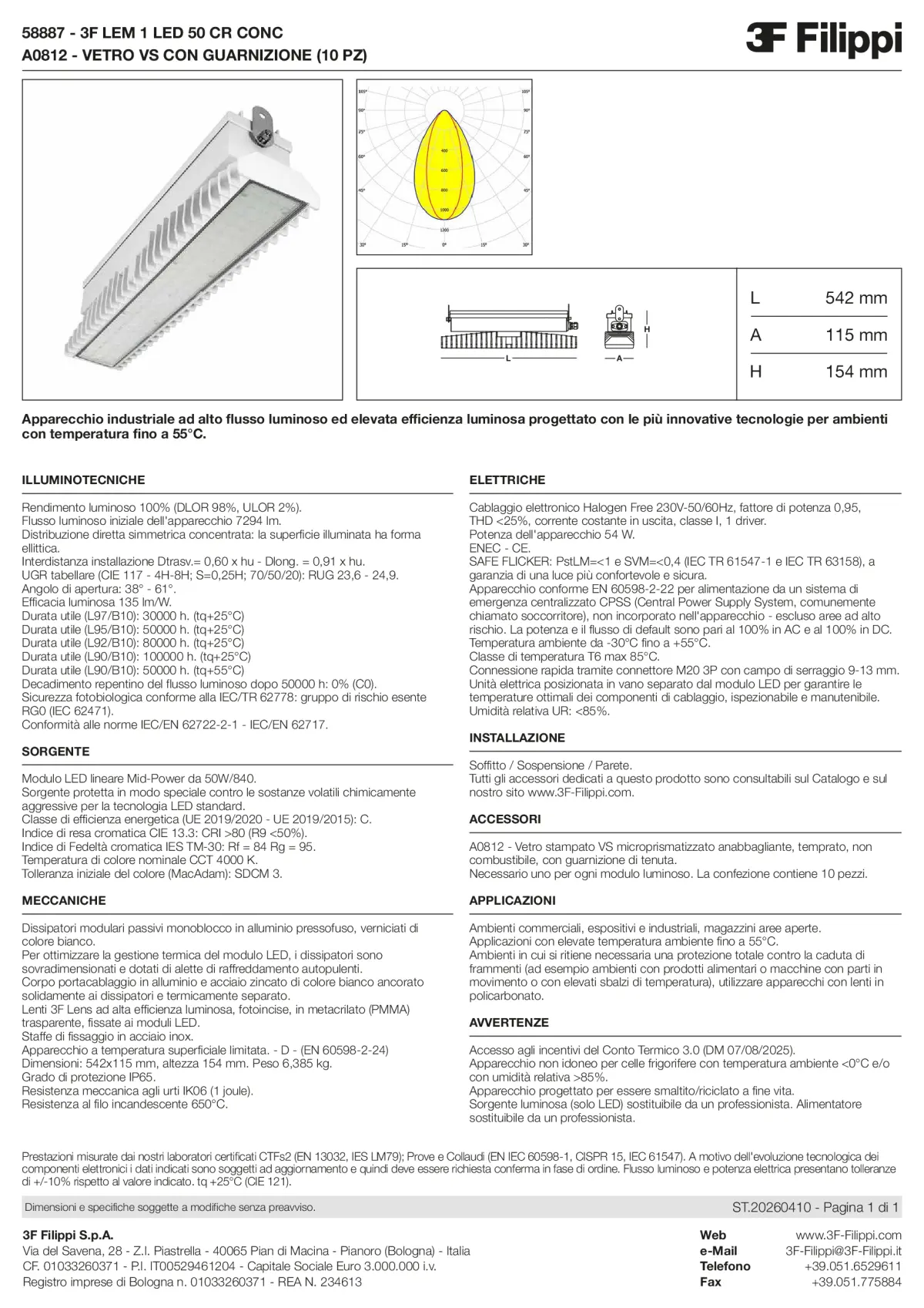58887+A0812 - 3F LEM 1 LED 50 CR CONC + VS - Datasheet - it
