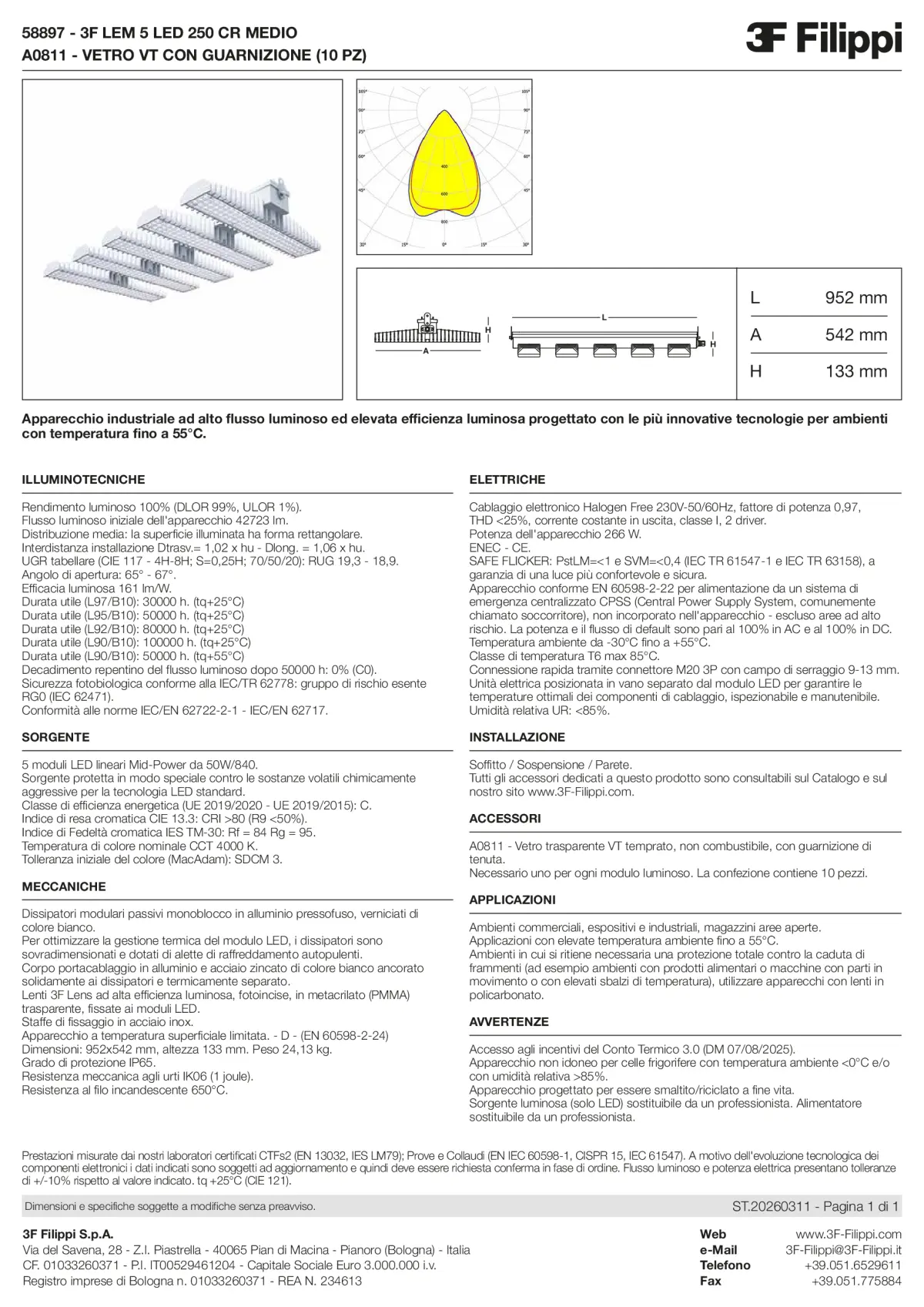 58897+A0811 - 3F LEM 5 LED 250 CR MEDIO + VT - Datasheet - it