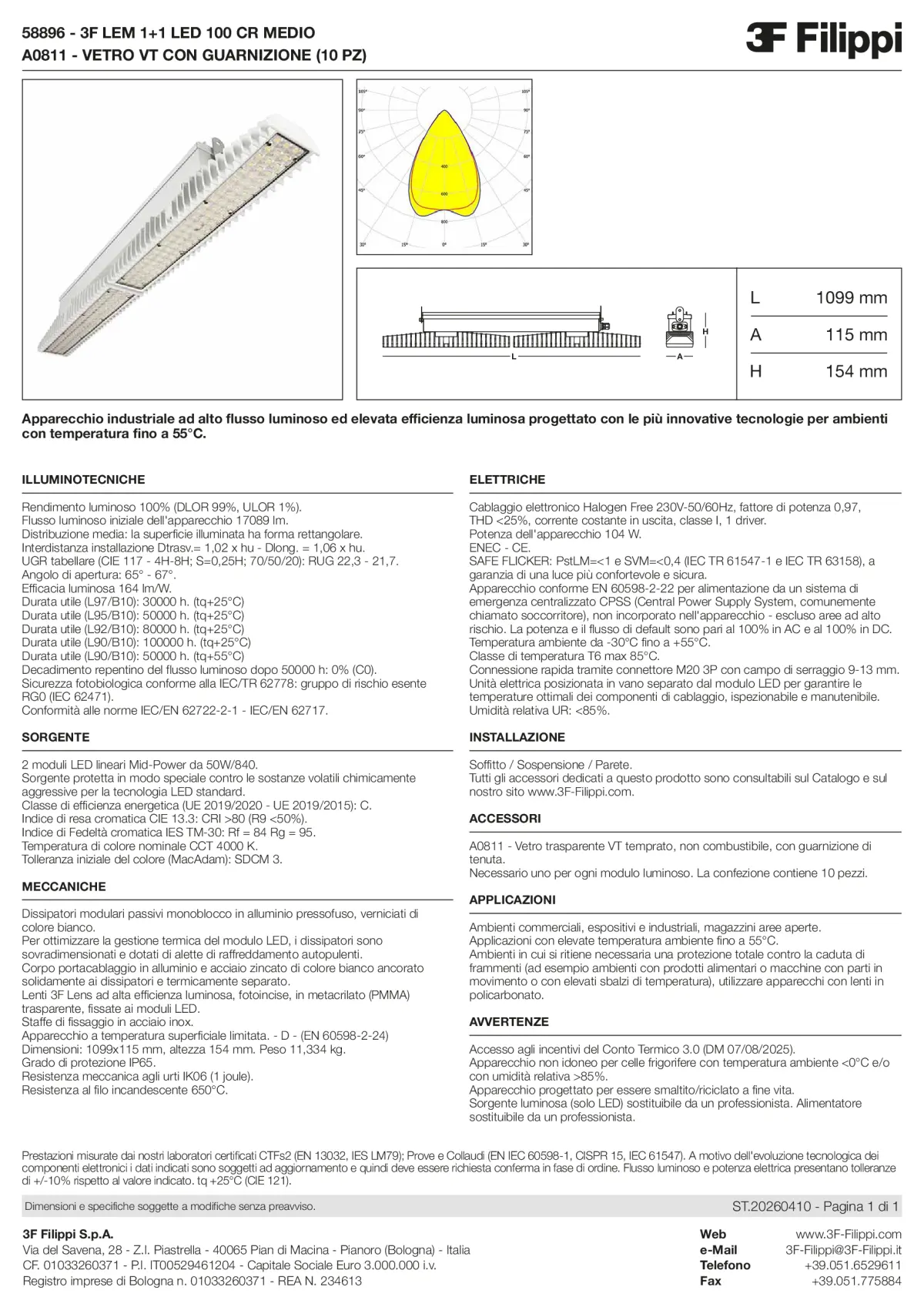 58896+A0811 - 3F LEM 1+1 LED 100 CR MEDIO + VT - Datasheet - it