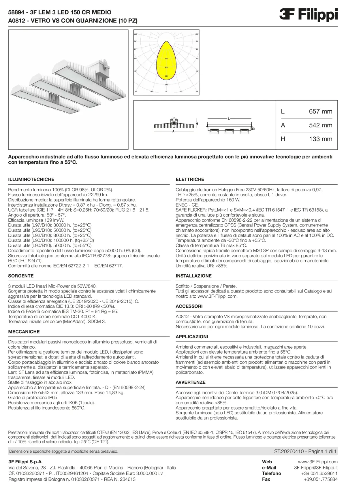 58894+A0812 - 3F LEM 3 LED 150 CR MEDIO + VS - Datasheet - it