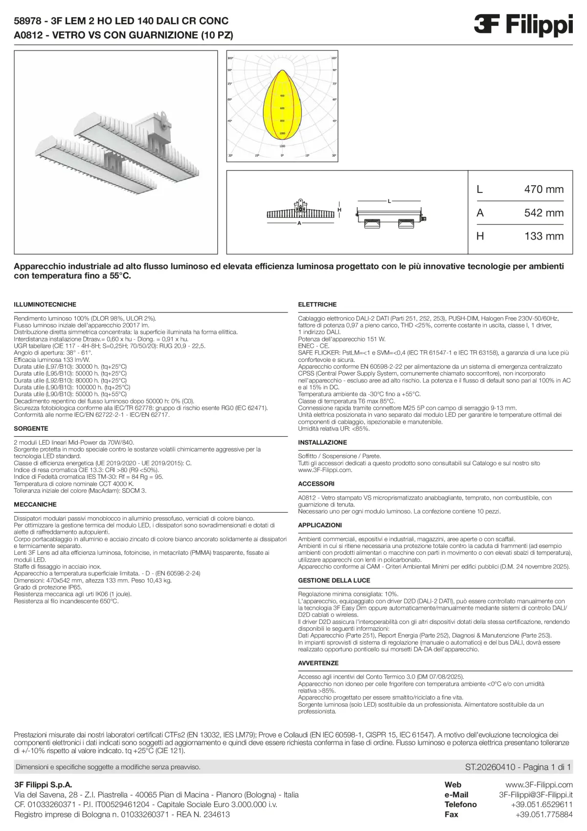 58978+A0812 - 3F LEM 2 HO LED 140 DALI CR CONC + VS - Datasheet - it