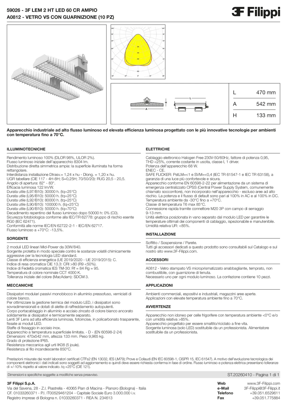 59026+A0812 - 3F LEM 2 HT LED 60 CR AMPIO + VS - Datasheet - it