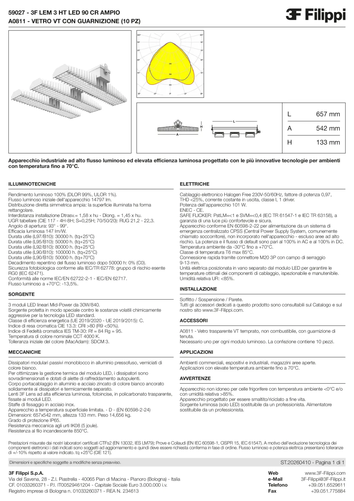 59027+A0811 - 3F LEM 3 HT LED 90 CR AMPIO + VT - Datasheet - it