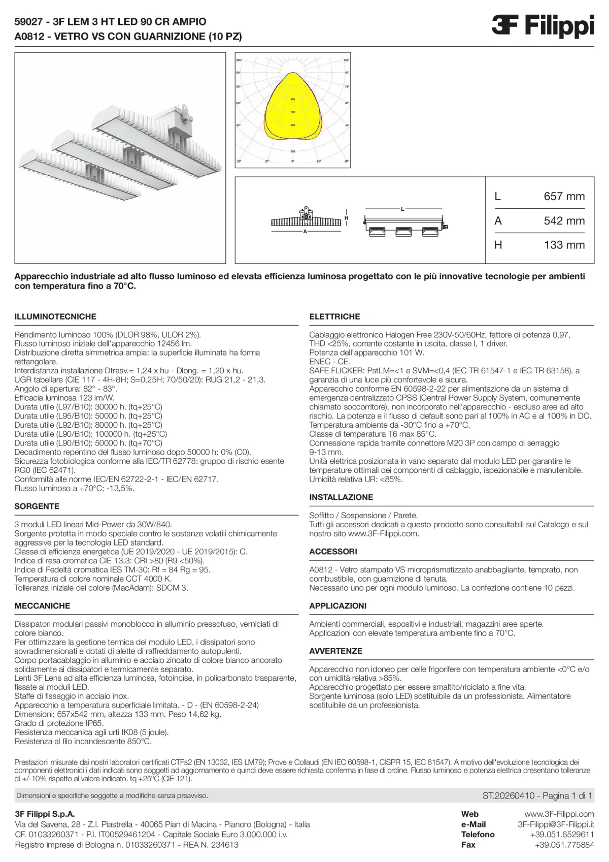 59027+A0812 - 3F LEM 3 HT LED 90 CR AMPIO + VS - Datasheet - it