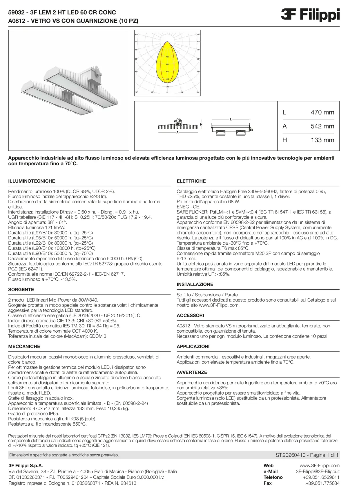 59032+A0812 - 3F LEM 2 HT LED 60 CR CONC + VS - Datasheet - it