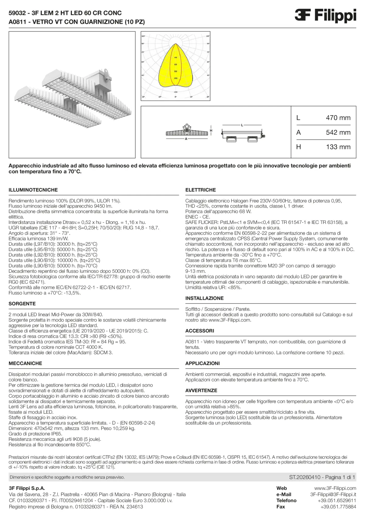59032+A0811 - 3F LEM 2 HT LED 60 CR CONC + VT - Datasheet - it