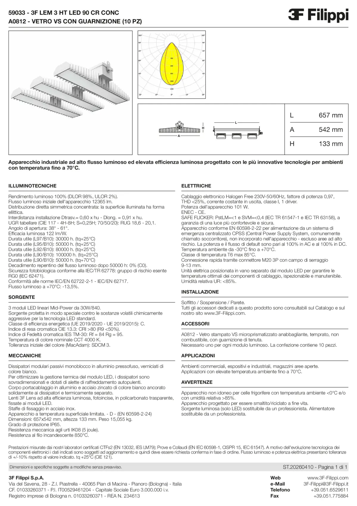 59033+A0812 - 3F LEM 3 HT LED 90 CR CONC + VS - Datasheet - it
