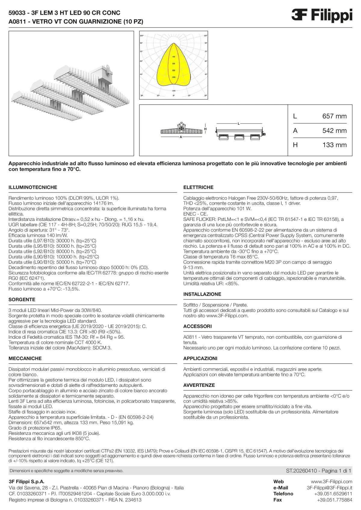 59033+A0811 - 3F LEM 3 HT LED 90 CR CONC + VT - Datasheet - it