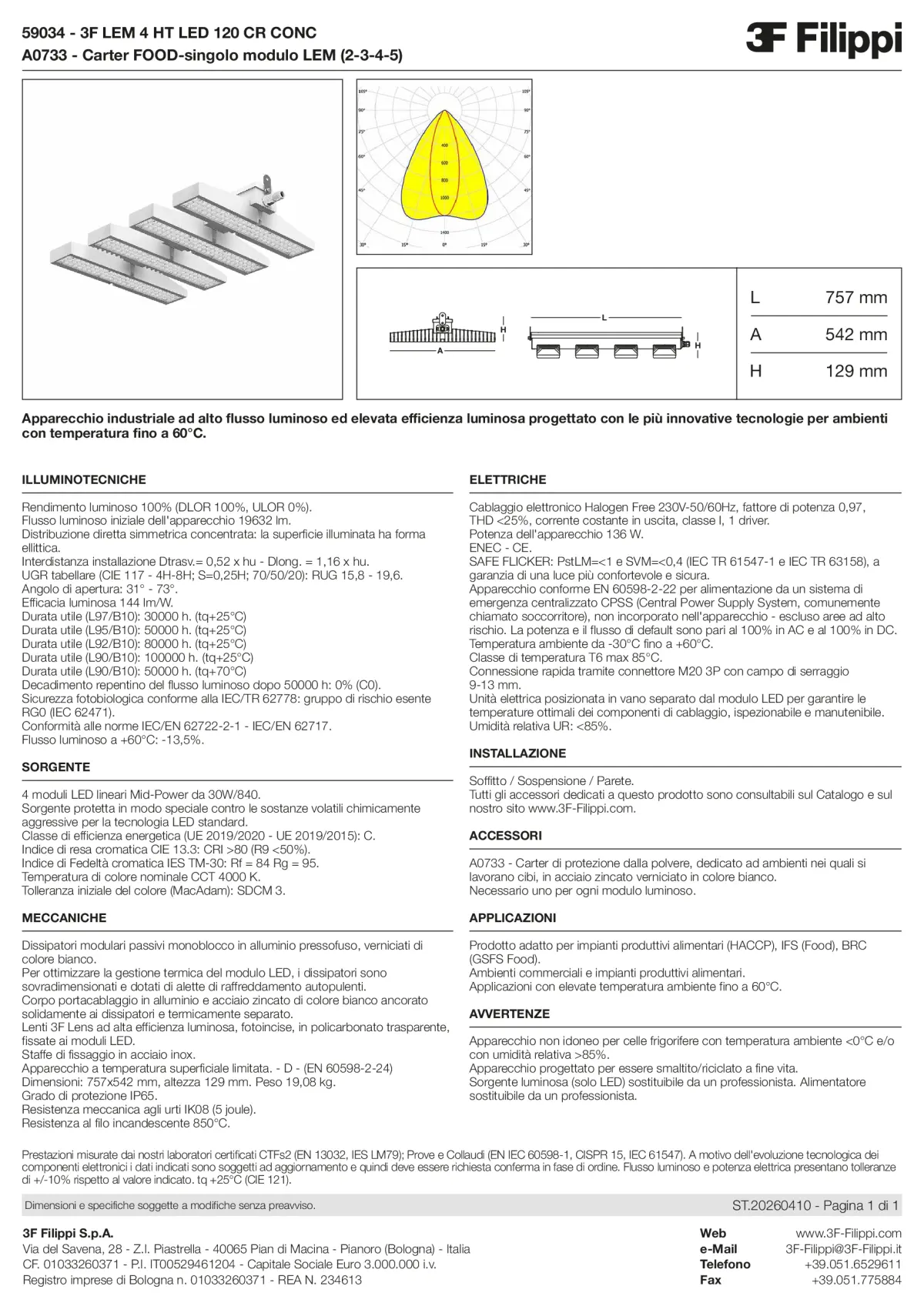 59034+A0733 - 3F LEM 4 HT LED 120 CR CONC + FOOD - Datasheet - it
