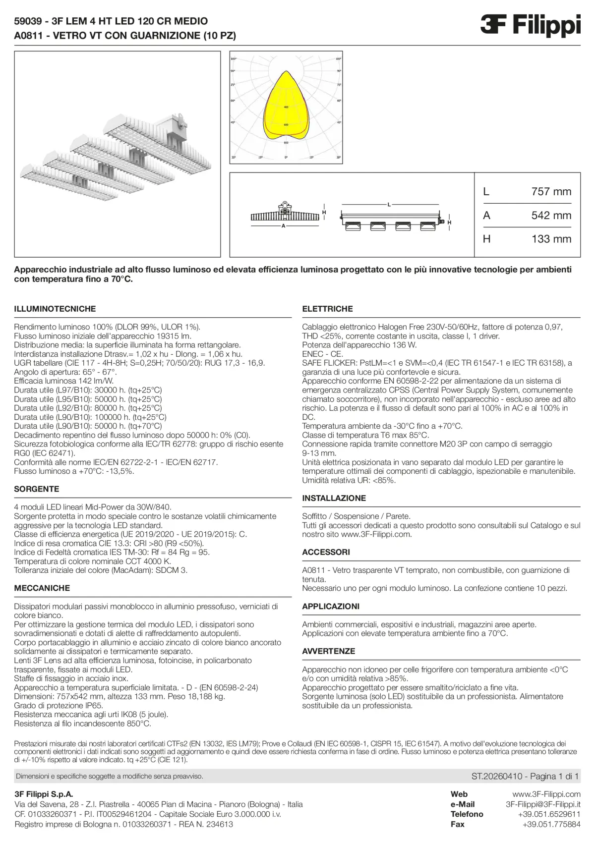 59039+A0811 - 3F LEM 4 HT LED 120 CR MEDIO + VT - Datasheet - it