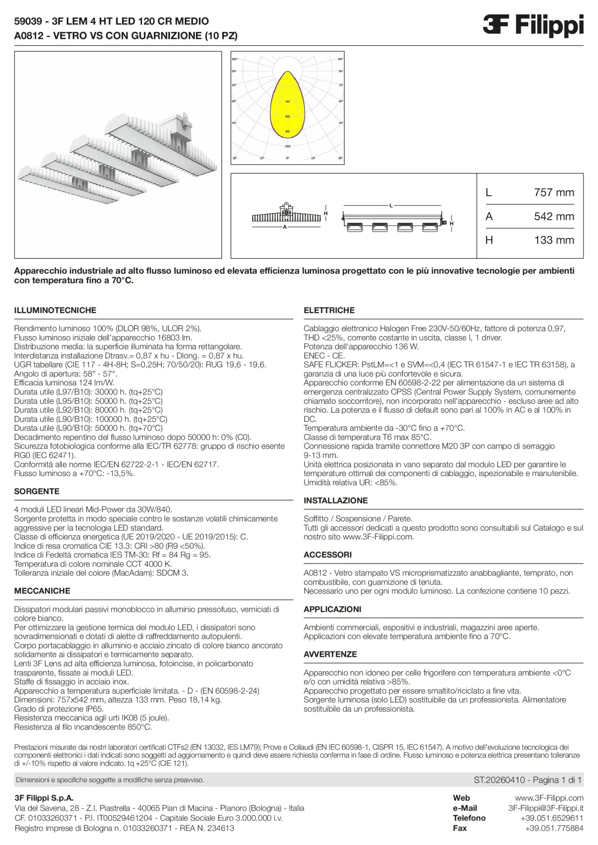 59039+A0812 - 3F LEM 4 HT LED 120 CR MEDIO + VS - Datasheet - it