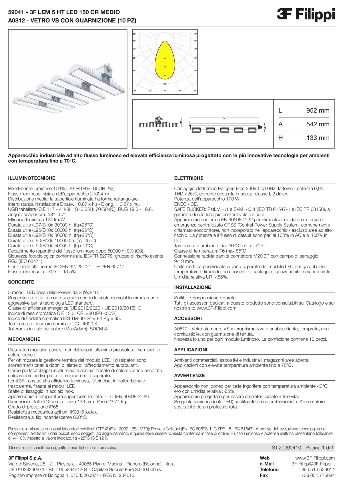 59041+A0812 - 3F LEM 5 HT LED 150 CR MEDIO + VS - Datasheet - it