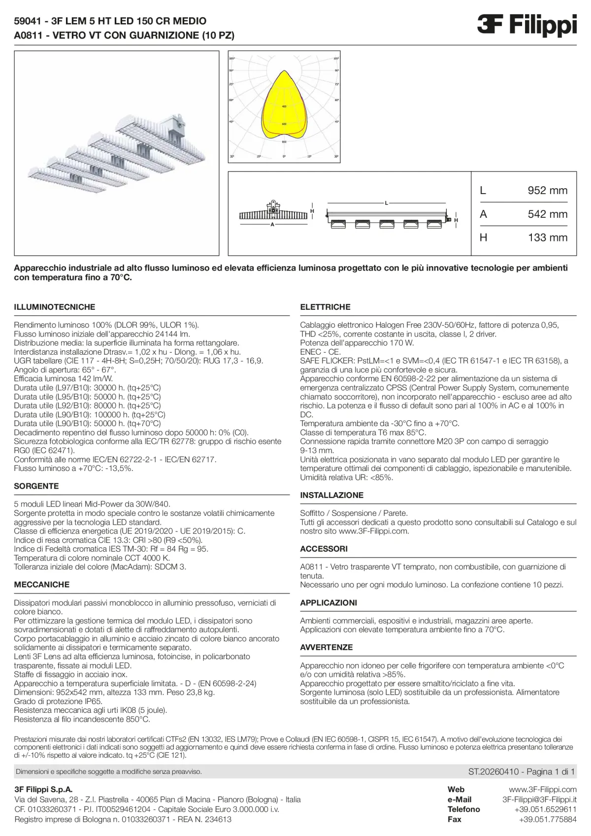 59041+A0811 - 3F LEM 5 HT LED 150 CR MEDIO + VT - Datasheet - it