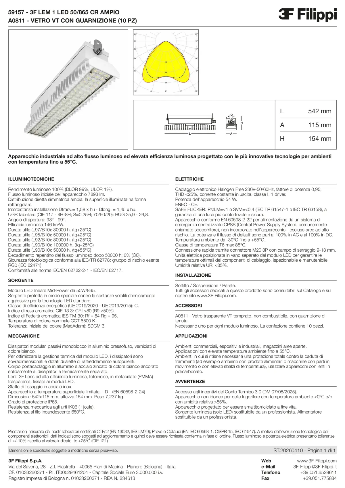 59157+A0811 - 3F LEM 1 LED 50-865 CR AMPIO + VT - Datasheet - it