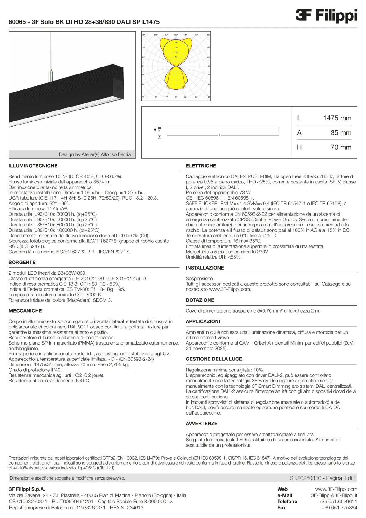 60065 - 3F Solo BK DI HO 28+38-830 DALI SP L1475 - Datasheet - it