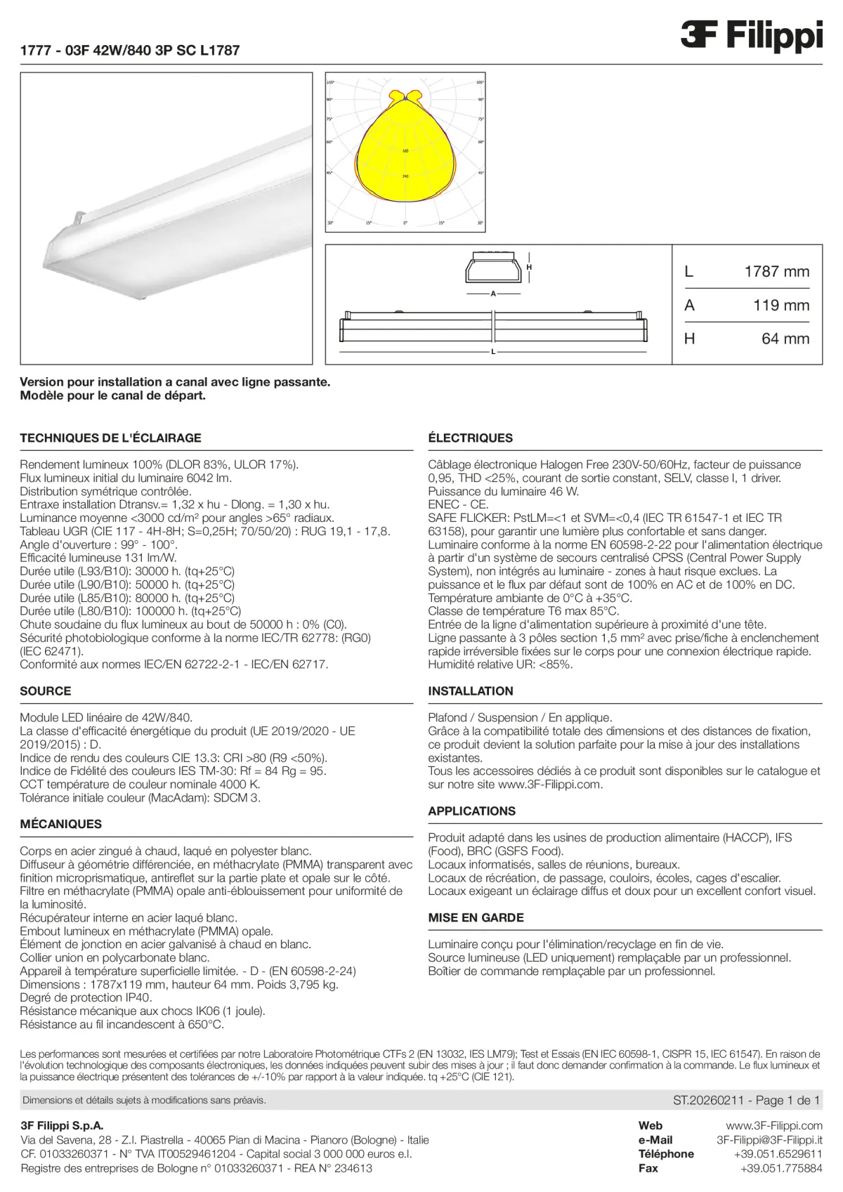 1777 - 03F 42W-840 3P SC L1787 - Datasheet - fr