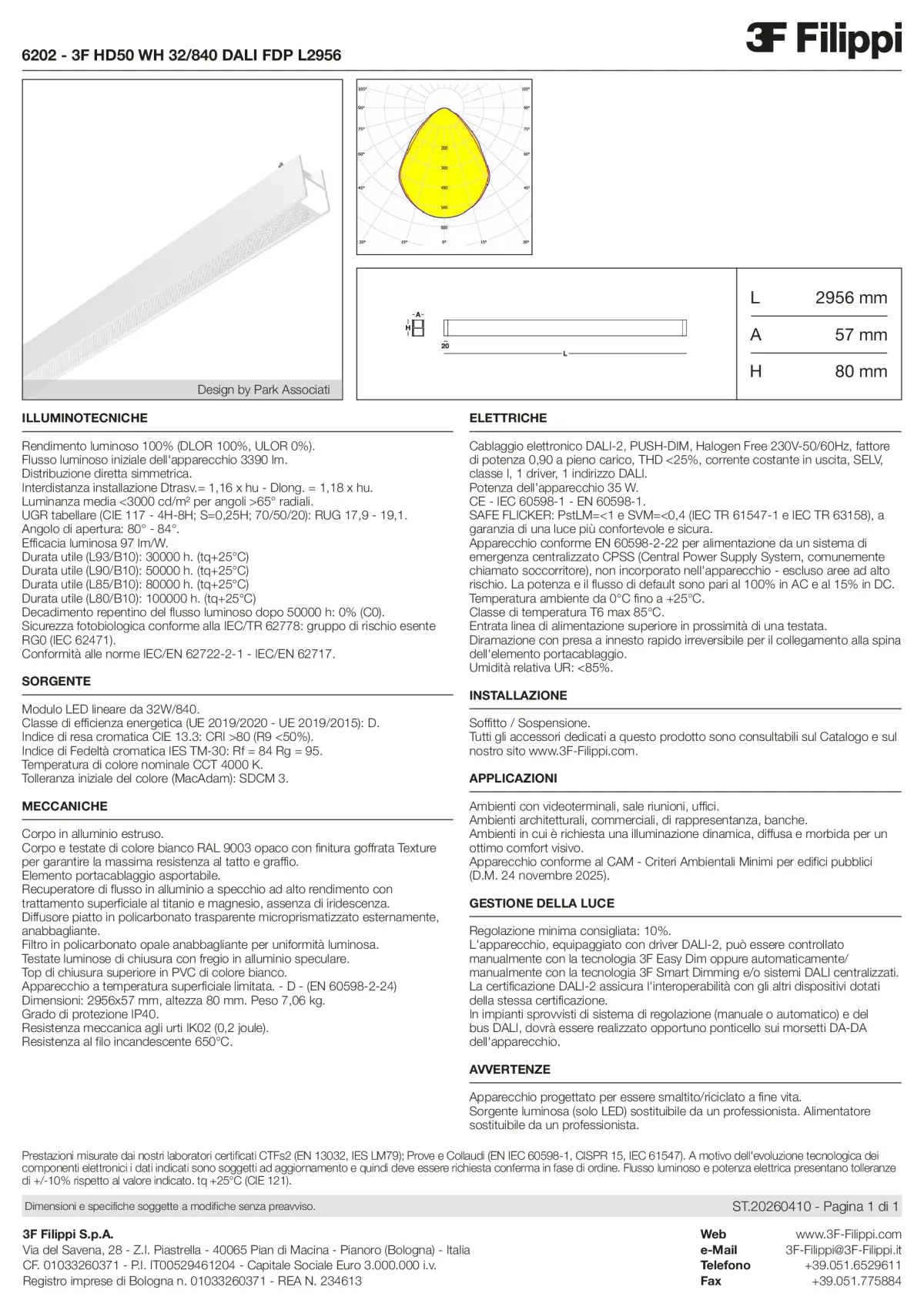 6202 - 3F HD50 WH 32-840 DALI FDP L2956 - Datasheet - it