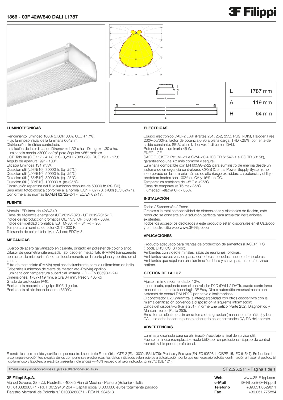 1866 - 03F 42W-840 DALI L1787 - Datasheet - es