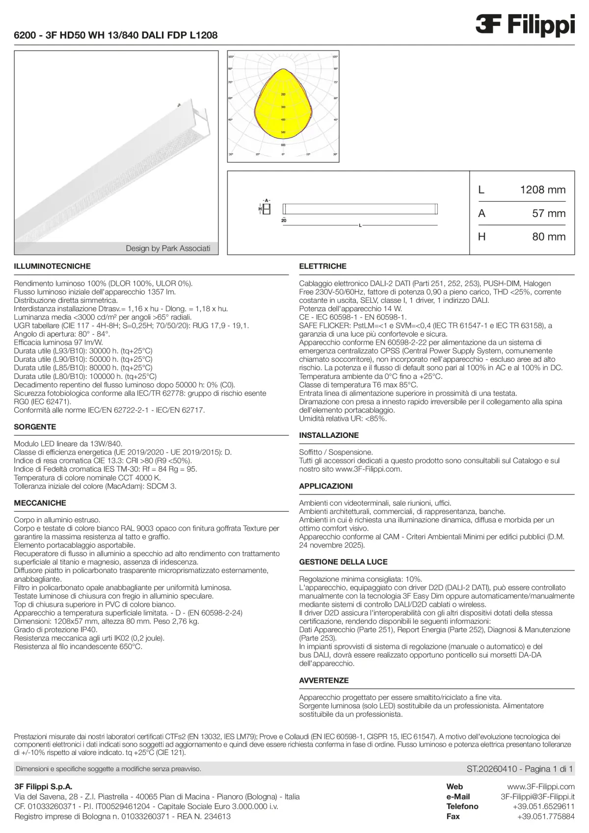 6200 - 3F HD50 WH 13-840 DALI FDP L1208 - Datasheet - it