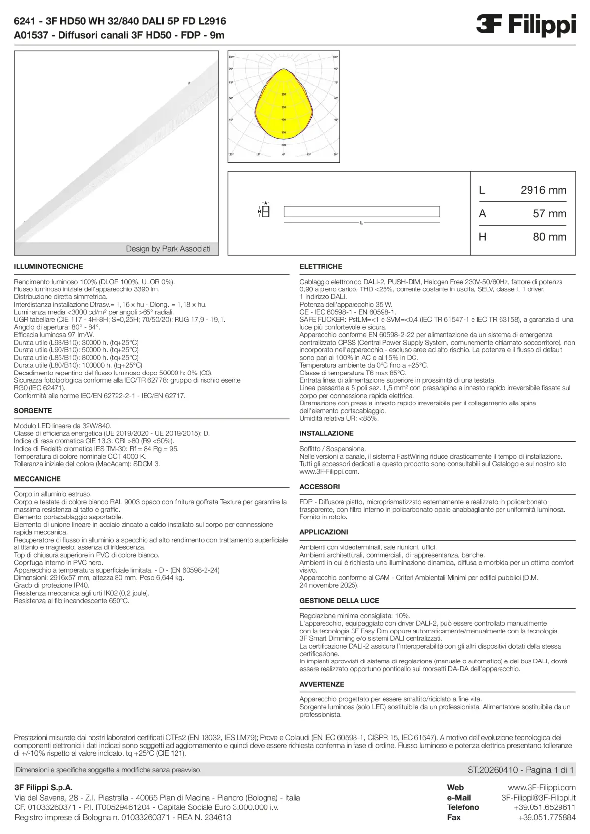 6241+A01537 - 3F HD50 WH 32-840 DALI 5P FD L2916 + FDP - Datasheet - it