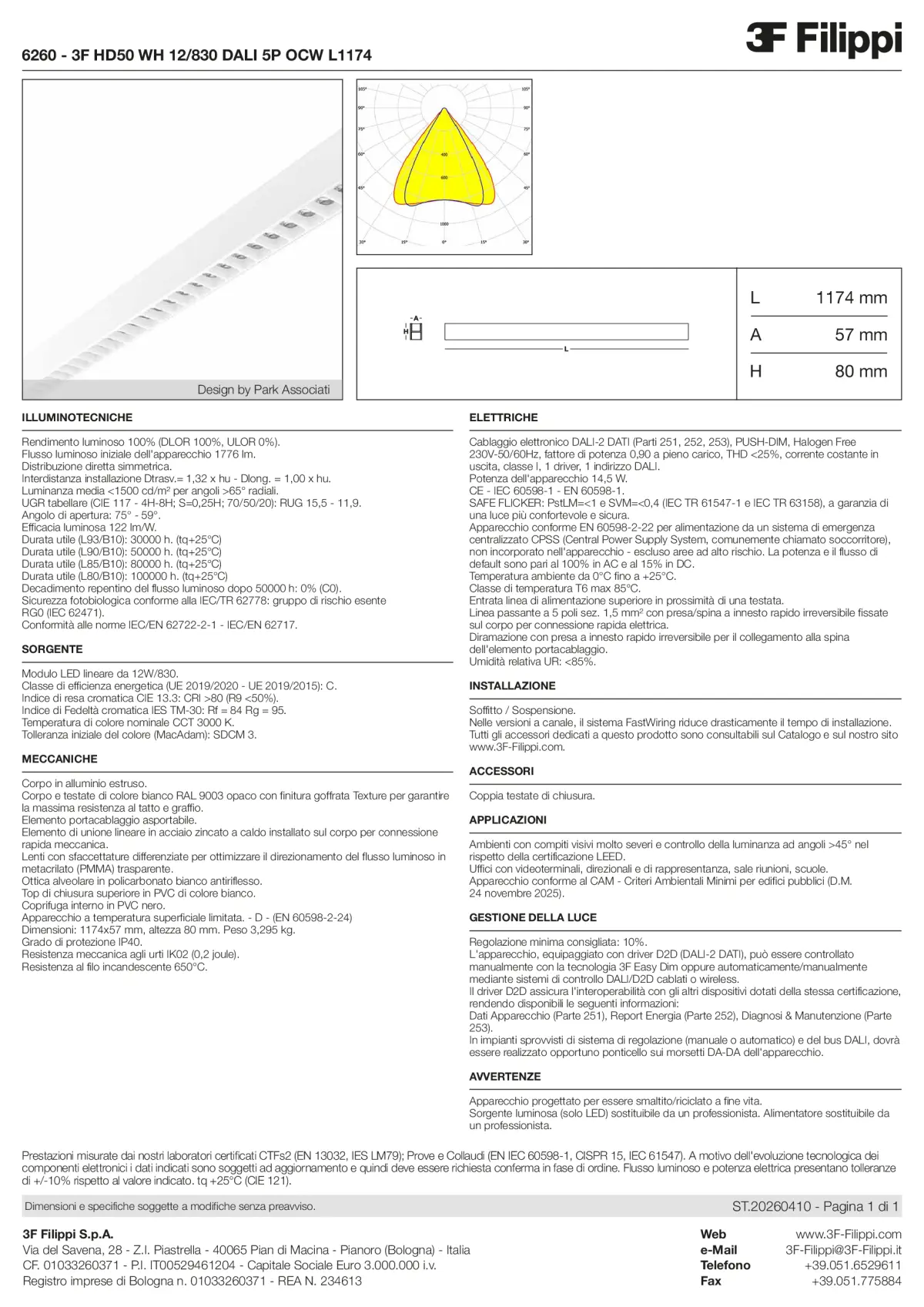 6260 - 3F HD50 WH 12-830 DALI 5P OCW L1174 - Datasheet - it