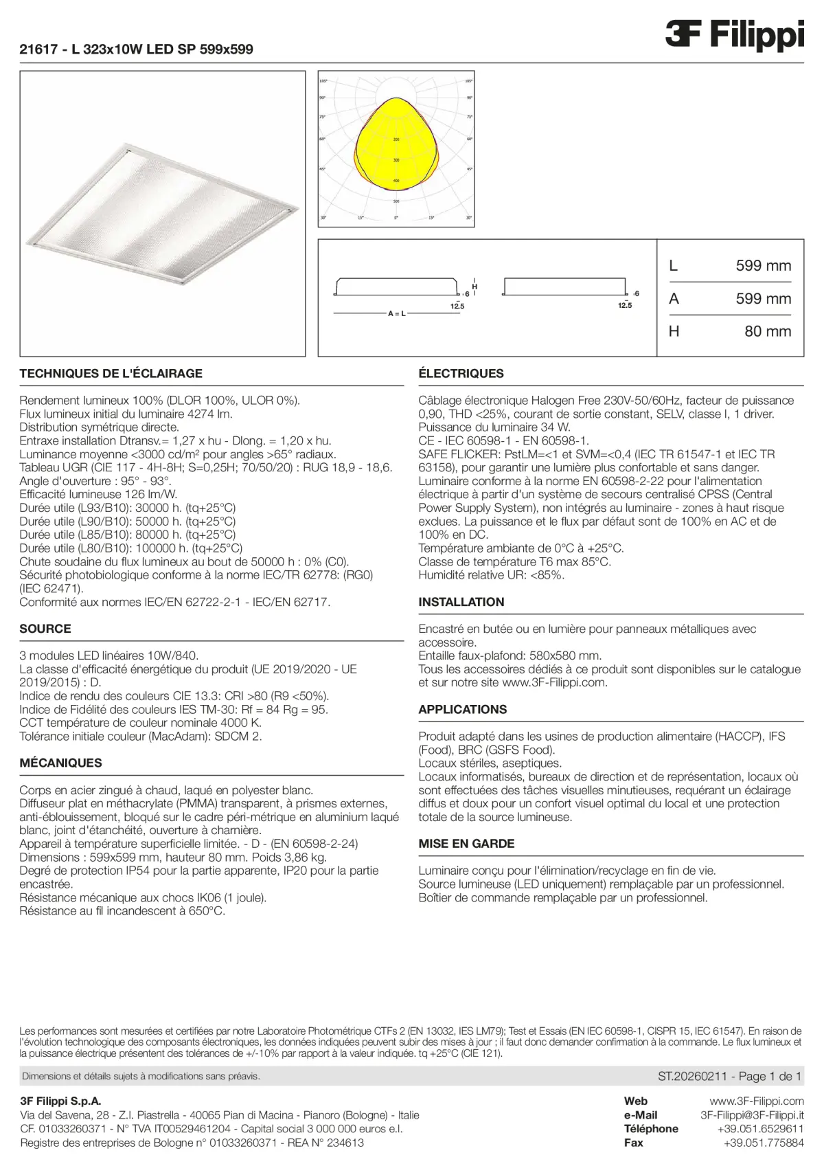 21617 - L 323x10W LED SP 599x599 - Datasheet - fr