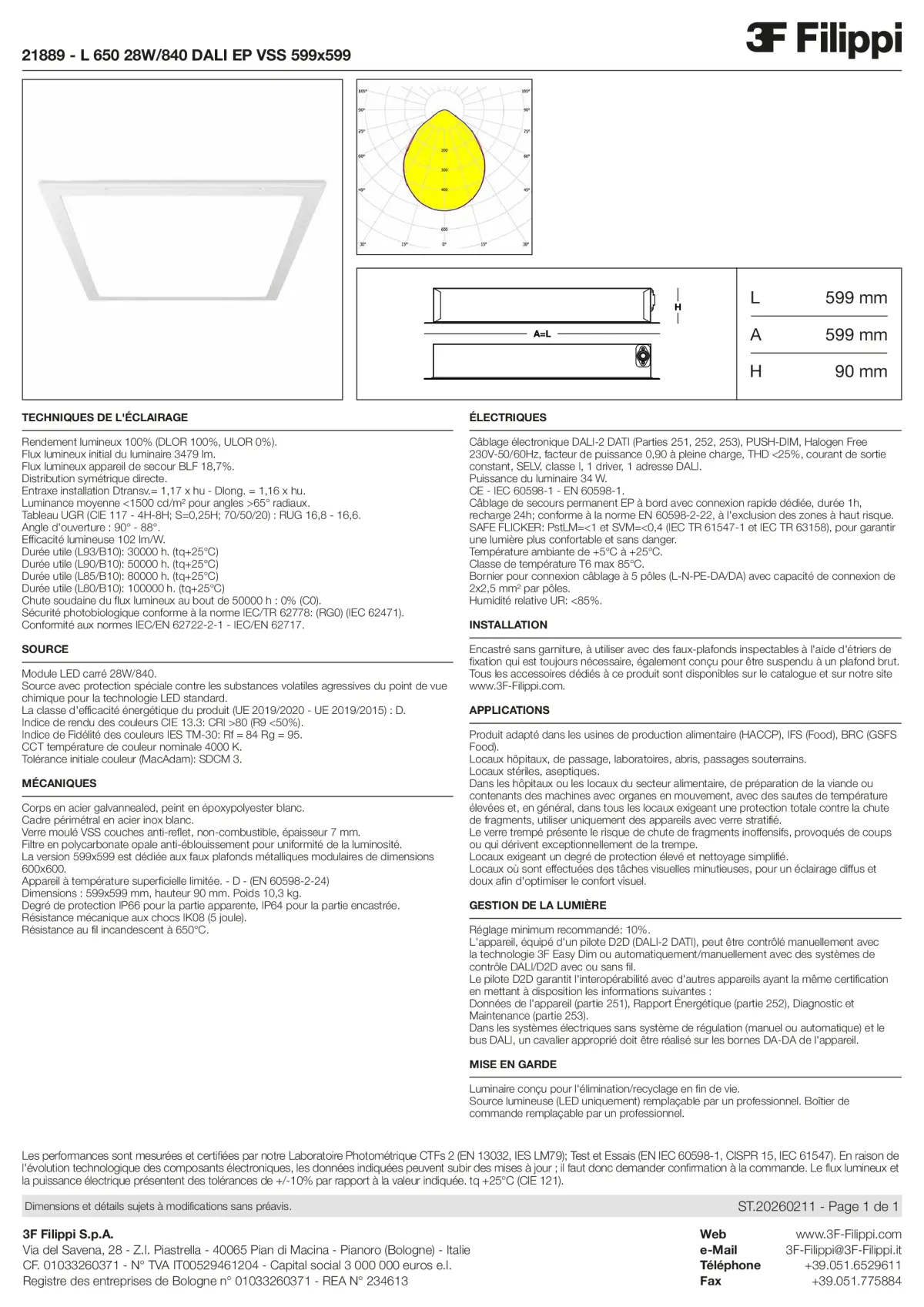 21889 - L 650 28W-840 DALI EP VSS 599x599 - Datasheet - fr