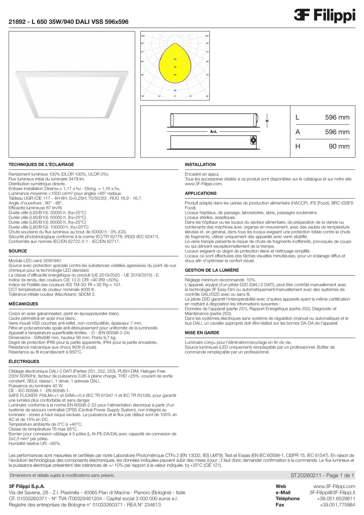 21892 - L 650 35W-940 DALI VSS 596x596 - Datasheet - fr