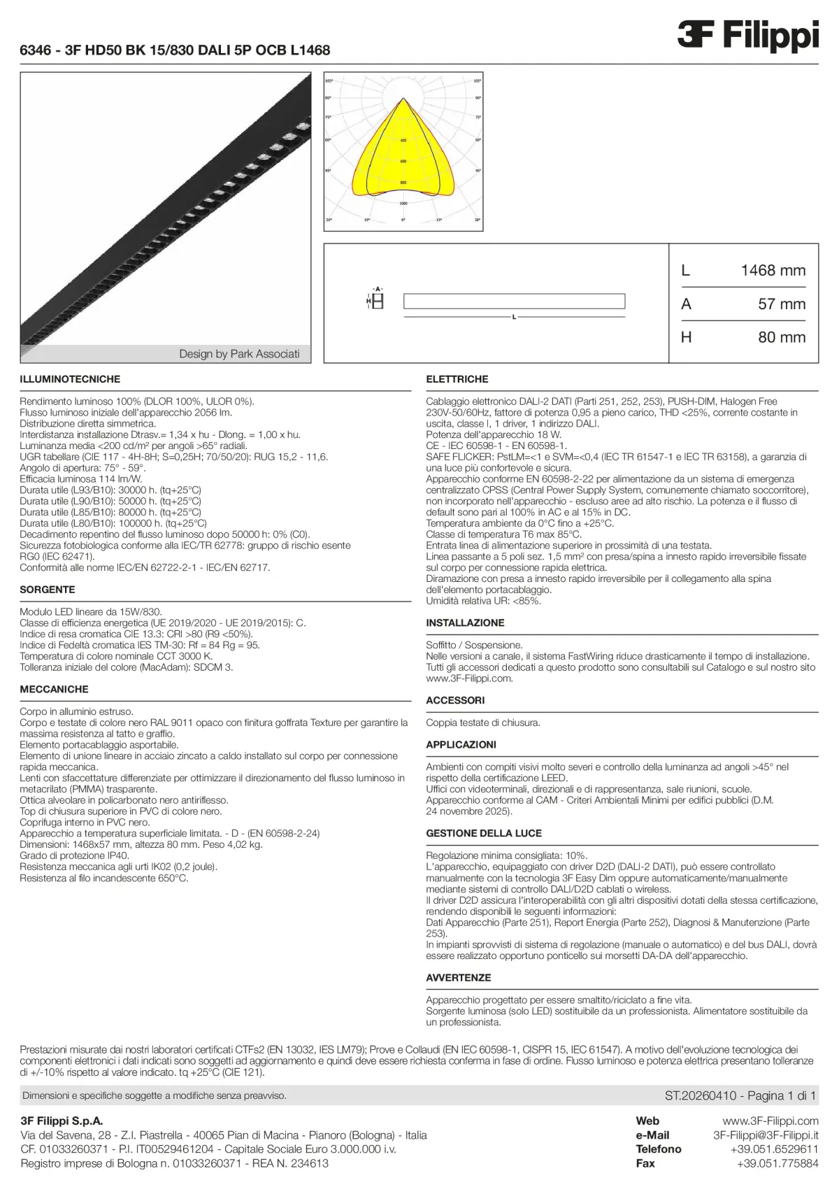 6346 - 3F HD50 BK 15-830 DALI 5P OCB L1468 - Datasheet - it