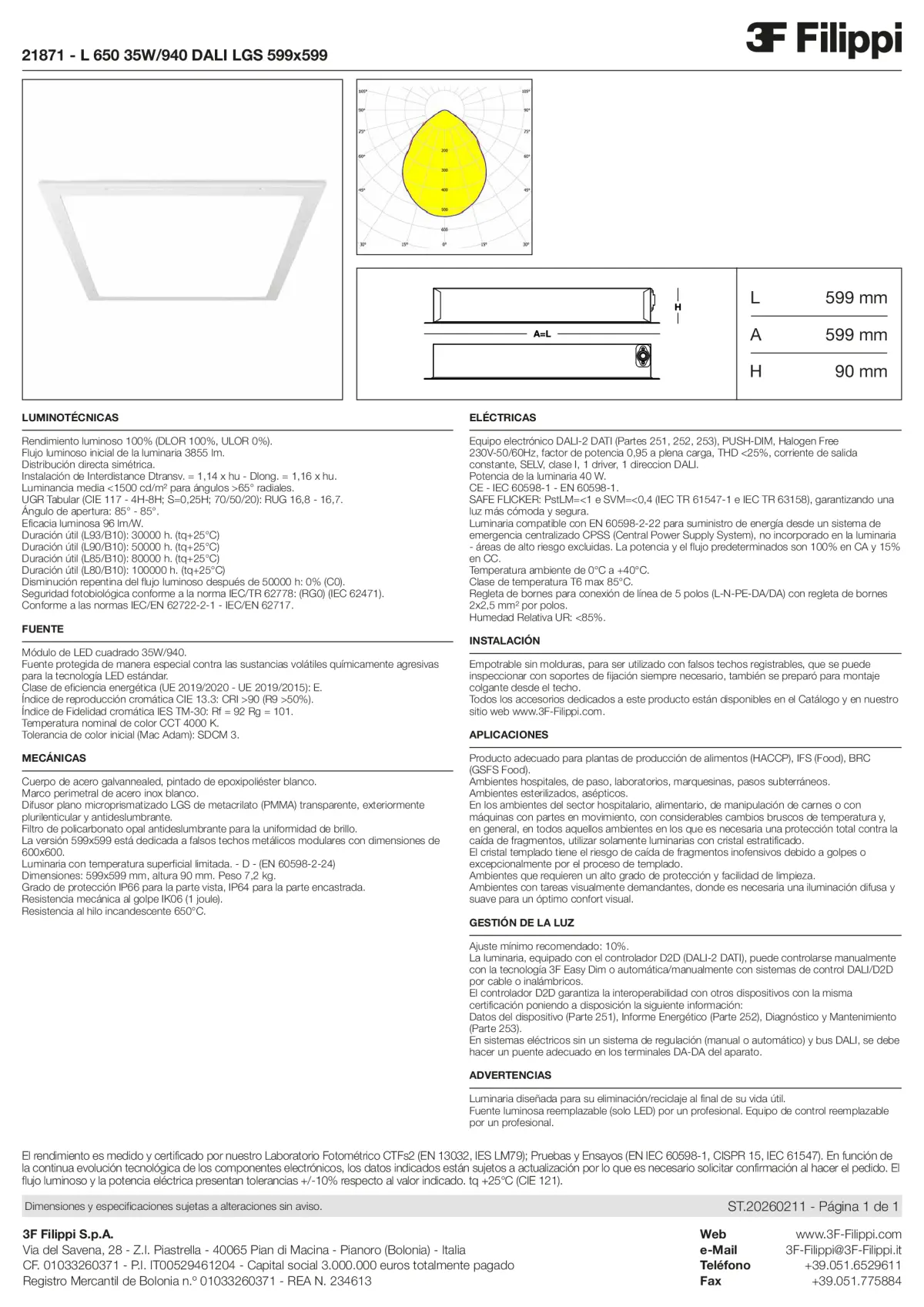 21871 - L 650 35W-940 DALI LGS 599x599 - Datasheet - es