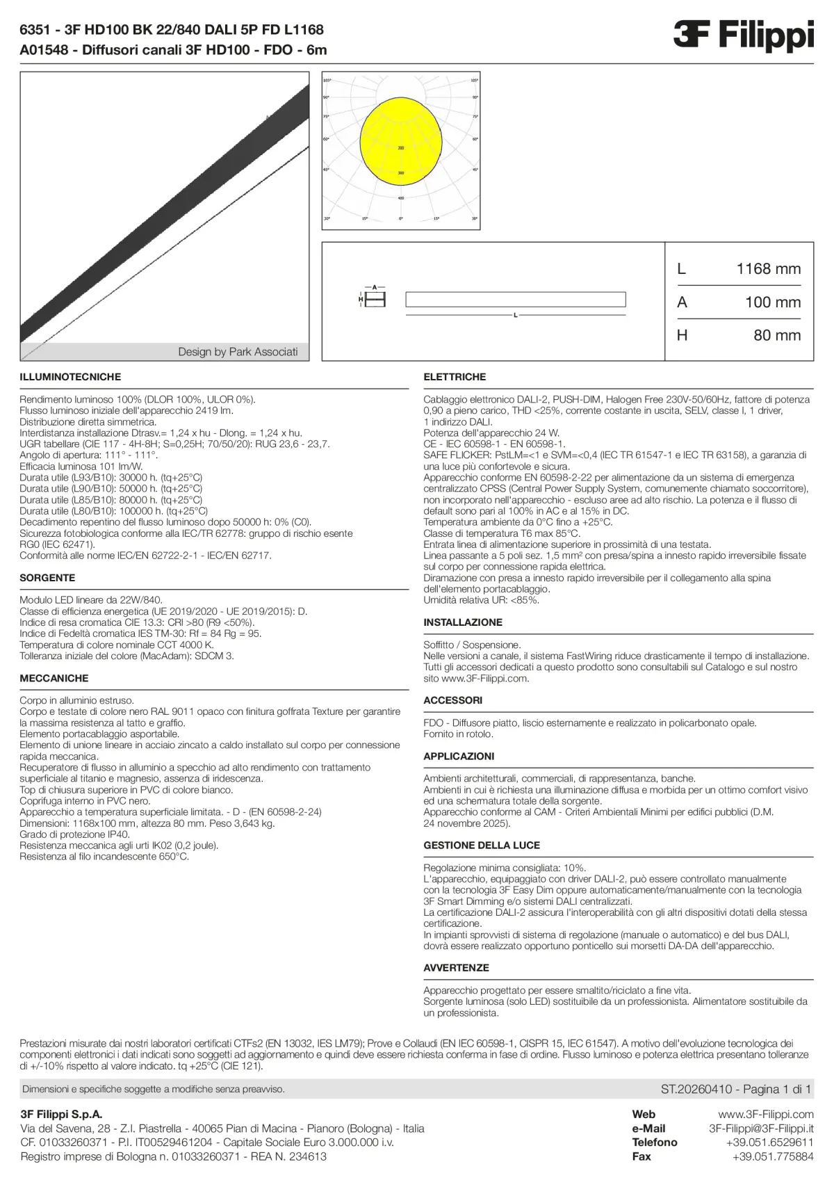 6351+A01548 - 3F HD100 BK 22-840 DALI 5P FD L1168 + FDO - Datasheet - it